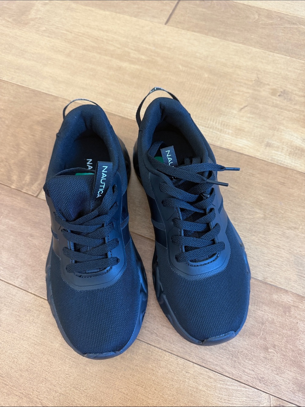 Nautica  All-Black Mesh Athletic Sneakers